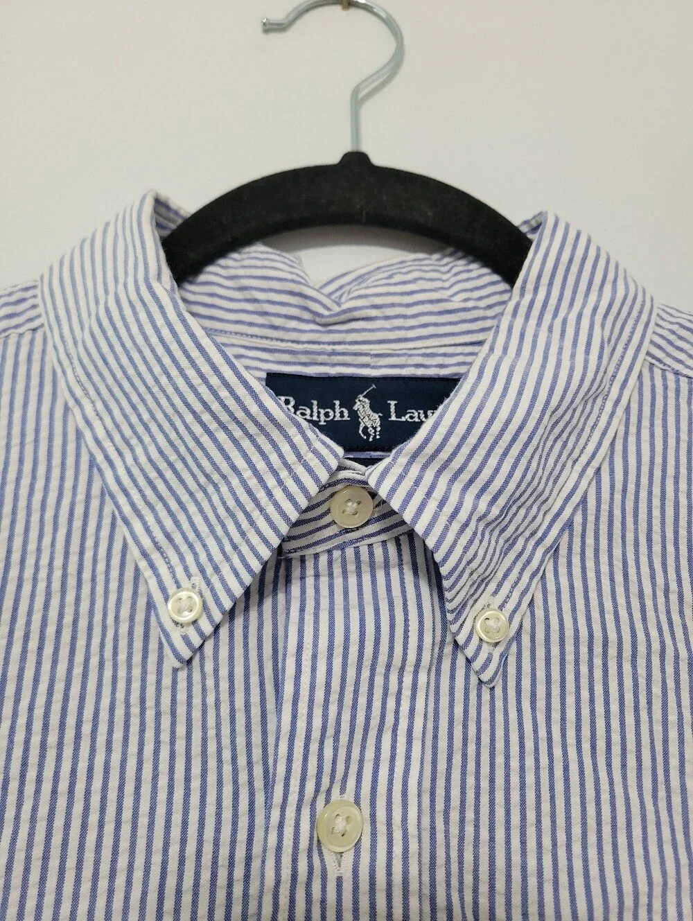 Lot of 3 Men's Polo Ralph Lauren Short Sleeve Shirts Polos Sz L Pink Blue Stripe